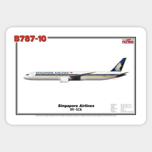 Boeing B787-10 - Singapore Airlines (Art Print) Sticker